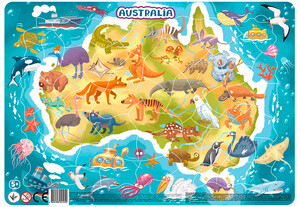 Игры и игрушки: Пазл в рамке Австралия (53 эл), Dodo