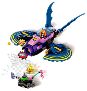 Игры и игрушки: Конструктор детский Бэт-глайдер для Леди Бэт и Дом Чудо-Женщины, серия Чудо-девочки, Jvtoy