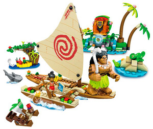 Игры и игрушки: Конструктор детский Морское путешествие Моаны, серия Принцессы, Jvtoy