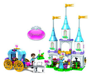Игры и игрушки: Волшебный замок Золушки, конструктор, Принцессы, Jvtoy