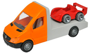 Игры и игрушки: Автомобиль Mercedes-Benz Sprinter (оранжевый эвакуатор), 1:24, Тигрес