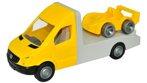 Ігри та іграшки: Автомобіль Mercedes-Benz Sprinter (жовтий евакуатор), 1:24, Тигрес