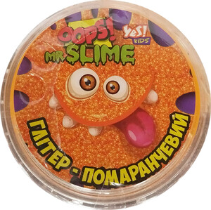 Лепка и пластилин: Мистер Слайм, Пластичная масса Oops! глиттер (оранжевый), 60 г, Yes Kids