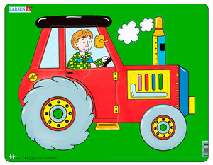 Игры и игрушки: Пазл рамка-вкладыш Трактор (10 эл.), серия Макси