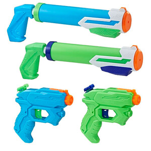 Ігри та іграшки: Набір водяної зброї 4 бластери Super Soaker Флудастик, Nerf
