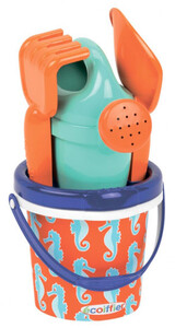 Развивающие игрушки: Набор для игры с песком Морской конек в ведерке (3 аксессуара), Ecoiffier