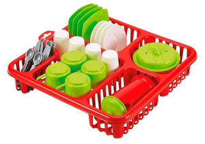 Ігри та іграшки: Сушка с посудой, 32 аксессуары, Ecoiffier
