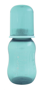 Поїльники, пляшечки, чашки: Бутылочка пластиковая, зеленая, 125 мл., Baby-Nova