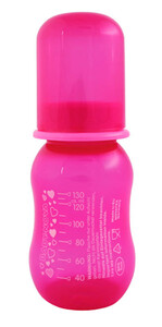Поїльники, пляшечки, чашки: Бутылочка пластиковая, розовая, 125 мл., Baby-Nova