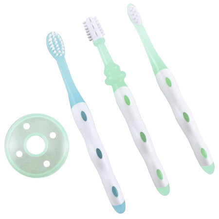Зубные пасты, щетки и аксессуары: Зубные щетки учебные, 3 шт., Baby-Nova