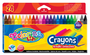 Товары для рисования: Карандаши восковые, 24 цвета, Colorino