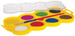 Краски акварельные Jumbo Paints (8 цветов и кисточка), Colorino дополнительное фото 1.