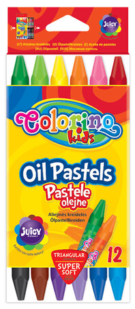 Товари для малювання: Олівці масляні пастельні (12 кольорів), Colorino