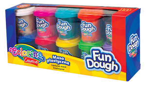 Ліплення та пластилін: Набор массы для лепки Fun Dough, 10 цветов, Colorino
