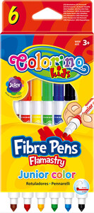 Товары для рисования: Фломастеры Junior color 6 цветов, Colorino
