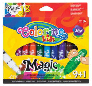 Товары для рисования: Фломастеры Magic 10 штук, 18 цветов, Colorino