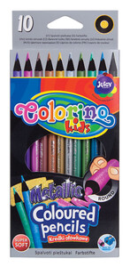Товары для рисования: Карандаши цветные металлик, 10 цветов, Colorino