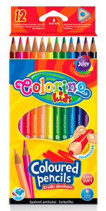 Товары для рисования: Карандаши цветные треугольные, 12 цветов, Colorino