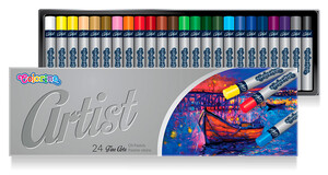 Товары для рисования: Пастель масляная, круглая Рremium, серия Artist (24 цвета), Colorino