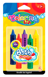 Товары для рисования: Мелки для рисования в ванне, блистер, 5 цветов, Colorino