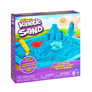 Кінетичний пісок для дитячої творчості — «Блакитний замок із формами», 454 г, Kinetic Sand