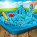 Кинетический песок для детского творчества — «Голубой замок с формочками», 454 г, Kinetic Sand дополнительное фото 6.