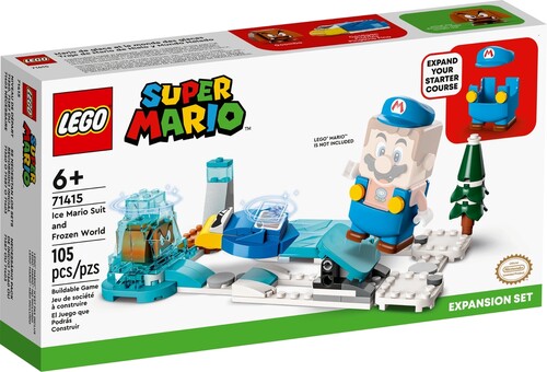 Наборы LEGO: Конструктор LEGO Super Mario Костюм Крижаного Маріо та Льодяний світ. Додатковий набір 71415