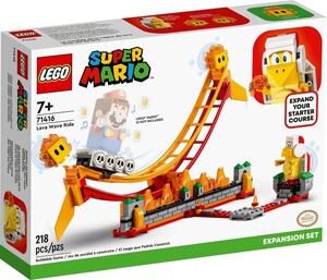 Игры и игрушки: Конструктор LEGO Super Mario Поїздка на лава-хвилі. Додатковий набір 71416