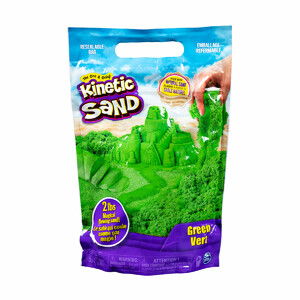 Лепка и пластилин: Кинетический песок для детского творчества — Зеленый, 907 г, Kinetic Sand