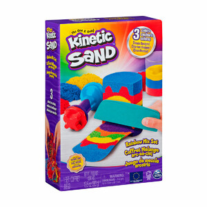 Ліплення та пластилін: Кінетичний пісок для дитячої творчості «Веселковий мікс», 382 г, Kinetic Sand