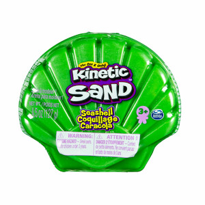 Ліплення та пластилін: Кінетичний пісок для дитячої творчості «Мушля зелена», 127 г, Kinetic Sand