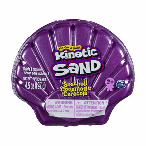 Ліплення та пластилін: Кінетичний пісок для дитячої творчості «Мушля фіолетова», 127 г, Kinetic Sand