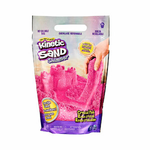 Ліплення та пластилін: Кінетичний пісок для дитячої творчості «Рожевий блиск», 907 г, Kinetic Sand
