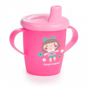 Чашки: Кружка непроливайка Toys, 250 мл, розовая, Canpol babies