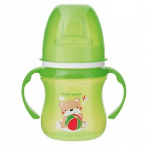 Чашки: Кружка тренировочная EasyStart, 120 мл, зеленая, Sweet Fun, Canpol babies