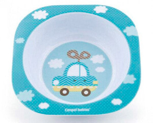 Тарілки: Тарелка из меламина Toys, синяя, Canpol babies