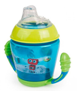 Поильники, бутылочки, чашки: Кружка-непроливайка с мягким силиконовым носиком Toys, 230 мл., бирюзовая, Canpol babies