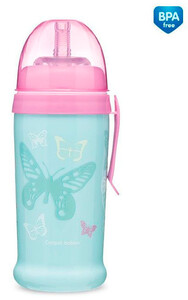 Поильники, бутылочки, чашки: Поильник-непроливайка Butterfly, 350 мл., бирюзовый, Canpol babies
