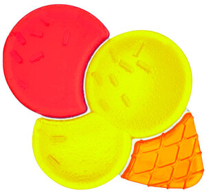 Розвивальні іграшки: Іграшка-прорізувач з водою Морозиво (жовтий), Canpol babies