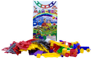 Ігри та іграшки: Конструктор Мастер, железная дорога, 200 эл., Maximus
