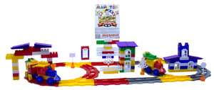 Ігри та іграшки: Конструктор Мастер 4, железная дорога, 150 эл., Maximus