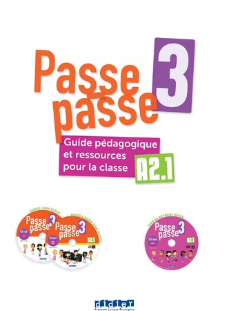 Вивчення іноземних мов: Passe-passe 3 A2.1 Guide Pedagogique et ressources pour la classe + CD mp3 + DVD [Didier]
