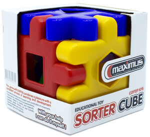 Пластмассовые конструкторы: Куб-сортер, 12 эл., Maximus