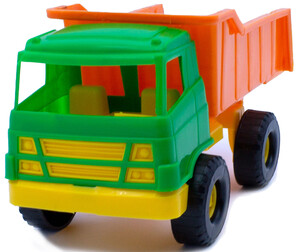 Машинки: Самосвал Кузя, зелено-оранжевый, Maximus