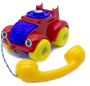 Развивающие игрушки: Каталка Телефон средний, красный, Maximus
