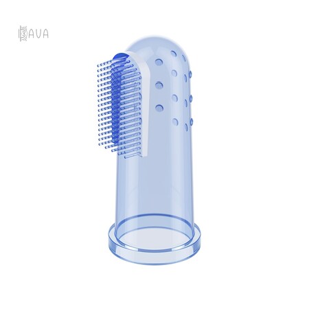 Зубні пасти, щітки та аксесуари: Зубна щітка-масажер для ясен, блакитна, BabyOno