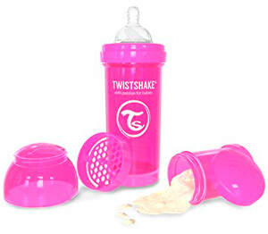 Антиколиковая бутылочка 260 мл, розовая Twistshake