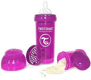 Поїльники, пляшечки, чашки: Антиколікова пляшечка 260 мл, фіолетова Twistshake
