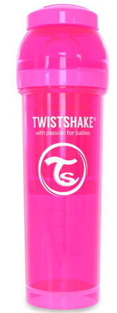 Бутылочки: Антиколиковая бутылочка 330 мл, розовая Twistshake