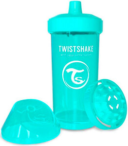 Поїльники, пляшечки, чашки: Дитяча чашка 360 мл., 12+ міс., бірюзова Twistshake